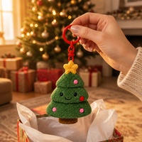 Porte-clés en peluche personnalisé de Noël, mini-peluches douces, jouets en peluche Kawaii pour sac, boîte surprise, cadeau