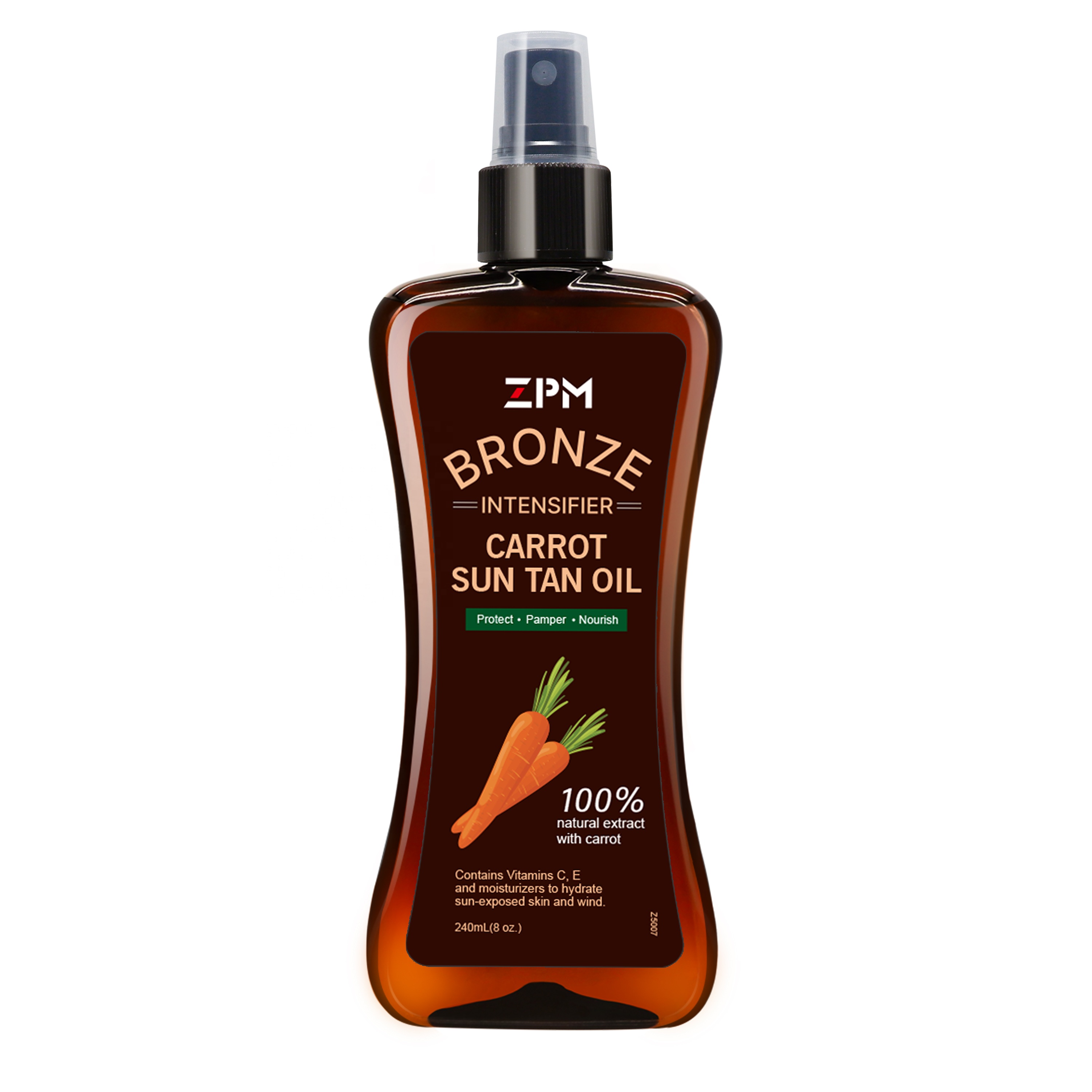 ZPM OEM/ODM Natural Tanning Oil - Dark Carrot Sunbed Oil
