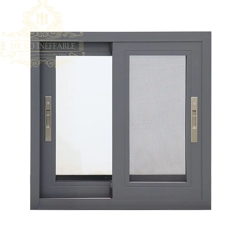 Pemasok Tiongkok kualitas tinggi desain jendela geser Aluminium rol jendela geser jendela geser lapisan ganda