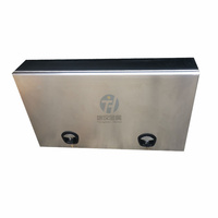 Boîte à outils en acier inoxydable 304 poli avec porte à ouverture latérale et tiroirs de rangement coulissants robustes de 53mm