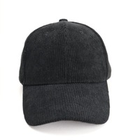 Nouvelle casquette de baseball en velours côtelé pour femme, automne-hiver, unie, chaude, tendance, à visière incurvée, polyvalente, décontractée, vente en gros