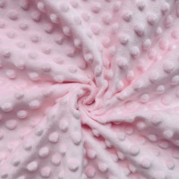 Super weicher Polyester Samt Dimple Dot Minky Dot Stoff für Baby Toy Blanket Großhandel Textilgewebe Designer