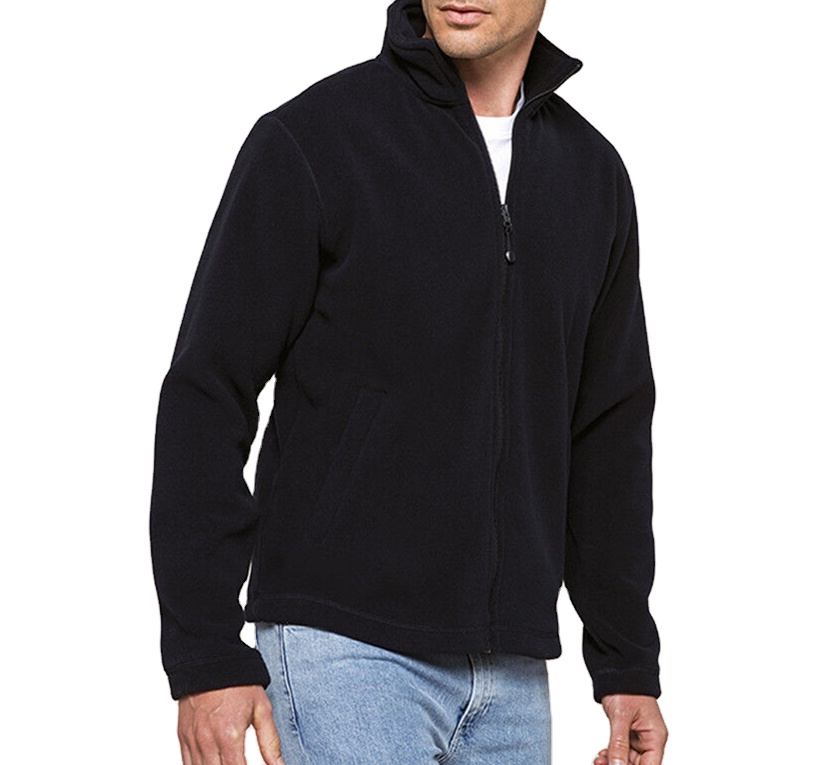 Chaqueta de lana de microfibra para hombre de alta calidad, chaqueta de invierno pesada con cremallera completa personalizada