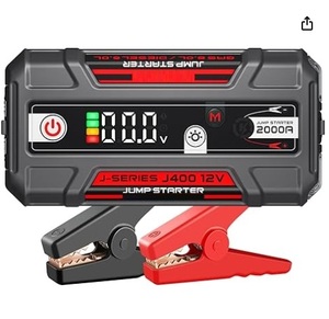 ConnectMax Tech J400 arrancador de batería de litio portátil 2000A con pantalla digital inteligente para camiones diésel de 8,0 litros a gas de 6,0 litros - Product Image 2