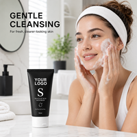Nettoyant Visage Marque Blanche Acide Salicylique 50ml Contrôle Sébum Apaisant Curcuma Éclaircissant Nettoyage Quotidien Soin des Pores Tous Types de Peau