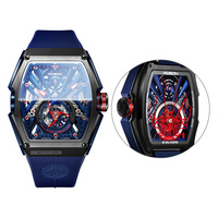 Best-seller Montres mécaniques pour hommes OEM Private Design FKM automatique squelette logo personnalisé