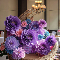 Bunga terbang buatan tangan 3D kertas seni bunga dekorasi dinding untuk pernikahan Tahun Baru Cina Interior eksterior De Fleurs En