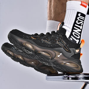 Scarpe da Ginnastica Estive da Uomo per Corsa e Casual, Sneakers Sportive Nere, Scarpe Atletiche Stile <span class=keywords><strong>Tennis</strong></span> e Passeggio - Product Image 2