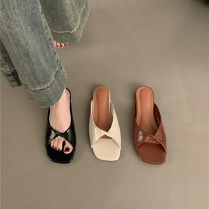 Sandalias Planas de Una Sola Tira 2026, Sandalias de Playa de Moda con Punta Cuadrada Abierta para Mujer, para Uso Diario en Verano y al Aire Libre Junto al Mar - Product Image 1