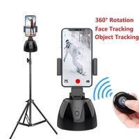 Support de téléphone rotatif à 360° avec suivi automatique, perche à selfie intelligente avec suivi de mouvement, support de caméra pour téléphone