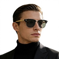 Lunettes de soleil polarisées unisexe en bambou de Wenzhou, style rétro classique et polyvalent, monture complète, idéales pour la conduite - Collection 2026