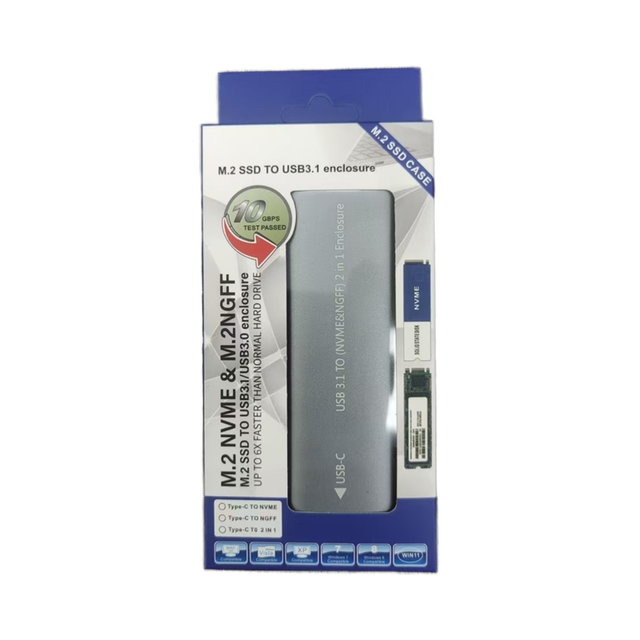 High Speed Transfer of M.2 NVMe and NGFF SSDs to USB 3.1 Type-C Portable Hard Drive case with Aluminum Alloy Casing