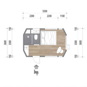 <span class=keywords><strong>Maison</strong></span> modulaire en conteneur, préfabriquée solaire, mini-boutique, gîtes/locations de vacances, capsule spatiale modulaire pour bureaux, bâtiments, villas - Product Image 6