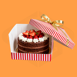 Hộp bánh Vuông 9x9 inch có nắp, cardstock trắng cao cấp, thiết kế kiểu dáng đẹp, in logo tùy chỉnh - Product Image 3