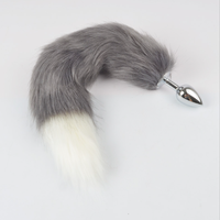 Queue de renard en fausse fourrure, silicone et métal, plug anal, jouet sexuel pour femme, pour jeux coquins