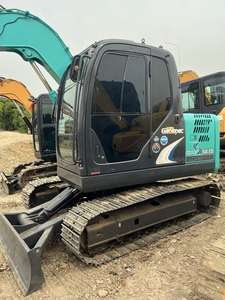 Mini-excavatrice hydraulique Kobelco SK75 d'occasion de 7,5 tonnes avec pompe, fabriquée au Japon, peu d'heures de fonctionnement, bon état de marche, FOB Qingdao, prête à l'exportation - Product Image 2