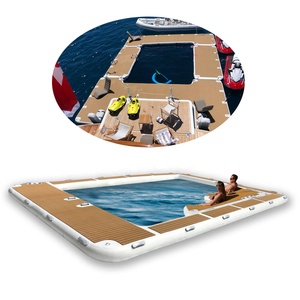 Piscina galleggiante gonfiabile portatile dell'yacht del mare dell'oceano con Anti rete delle meduse - Product Image 1