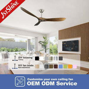 1stshine Ventilateur de plafond Haute qualité 60 pouces Économie d'énergie Moteur DC 35W Hélice en bois Ventilateur de plafond électrique - Product Image 4