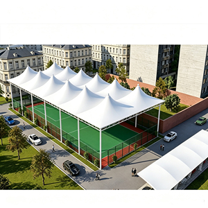 Tente de stade à structure tendue pour terrains de football, de basketball, de padel et autres terrains sportifs, et toitures sportives, pour aménagement paysager, usine - Product Image 4