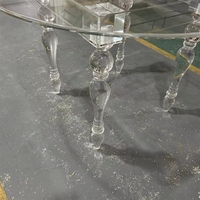 4ft Transparente Acryl-Kuchen-Hochzeits-Esstische Möbel Rund 4