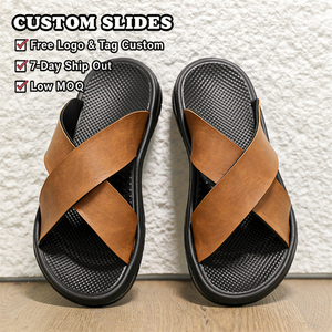 Sandales d'été OLICOM pour hommes, chaussures de plage décontractées d'extérieur, à brides croisées, antidérapantes, respirantes, à semelles souples et résistantes à l'usure - Product Image 1
