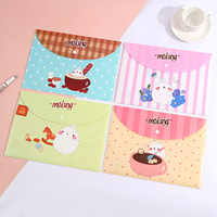 Pochette de rangement pour examens scolaires, papeterie scolaire, dessin animé mignon, PVC, pochette de classement A4 pour enfants
