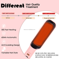 Peigne Lisseur Ionique à Chauffage Rapide, Anti-Brûlure, 4 Réglages de Température et Écran LED, Outil de Coiffure pour Femmes
