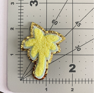 Оптовая продажа, нашивки с мультяшными рисунками, самолет, якорь, фламинго, пальма, синель, OEM, железо, лазерная резка, блестящий патч - Product Image 6