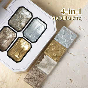 Paleta de Gel Vinimay de Alta Calidad, Sin Necesidad de Limpiar, con <span class=keywords><strong>Relieve</strong></span> Metálico, 4 Colores, Gel Profesional para Pintura 3D, Moldeado, Polvo Brillante, Gel Cremoso - Product Image 4