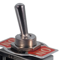 Interrupteur à bascule momentané en métal à 2 broches SPST, 20 ampères, 12 V CC, 125 V CA, IP54