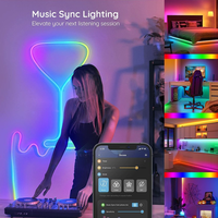 Barre lumineuse USB 5V colorée, RGB, changement de couleur clignotant, 5050, lumière fluide avec lanterne de cheval courant, lampe d'ambiance de bureau