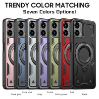 Pour MOTO G Power stylet EDGE 5g Motorola G Play 4g 2024 support d'anneau en métal dur téléphones portables couverture Pc Tpu Hyper coque de téléphone portable