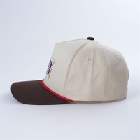 Casquette de baseball en coton personnalisée à 5 panneaux avec patch logo, casquettes de baseball A Frame de tons différents à 5 panneaux