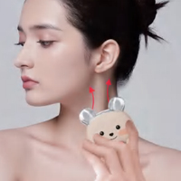 Tableau Guasha en forme d'ours mignon et coussin de massage avec gel de refroidissement à l'intérieur pour le massage du visage par cryothérapie et les soins de levage du cou portables