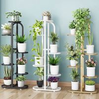 Rak Pot Bunga Multilayer untuk Dekorasi Balkon Ruang Tamu, Terbuat dari Besi, Cocok untuk Tanaman Scindapsus Aureus