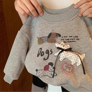 Tongxingyuan Girls Sweatshirt Fleece Lined Cartoon Winter Clothing For Toddlers And Babies Korean Style Two Piece Set - Product Image 2