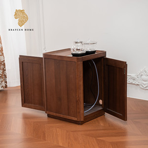 <span class=keywords><strong>Table</strong></span> basse en bois de noyer massif avec bouilloire électrique intégrée et réservoir <span class=keywords><strong>d</strong></span>'eau dissimulé <span class=keywords><strong>à</strong></span> chargement par le bas pour bureau et salon - Product Image 4
