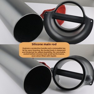 Grand seau à résidus de café en plastique, seau à poussière de café avec design minimaliste moderne pour cafés et restaurants - Product Image 3