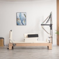Grosir peralatan kebugaran Yoga 2 in 1 kasur Pilates Studio reparasi Pilates mesin dengan setengah menara Trapeze Pilate Reformer