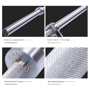 Barre de musculation professionnelle droite et EZ Curl en acier coloré avec logo personnalisé pour hommes et femmes, 2,2 m/1,5 m/1,2 m, pour usage commercial - Product Image 5