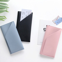 Porte-passeport en cuir PU tendance, porte-billets de voyage, étui de luxe pour cartes de crédit, pochette à monnaie – Idéal pour cadeaux promotionnels et d'affaires