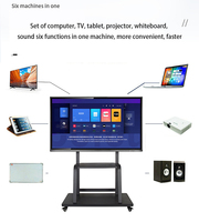 Écran tactile interactif commercial de 98 pouces avec caméra intégrée, micro, partage d'écran sans fil, affichage tactile pour conférence
