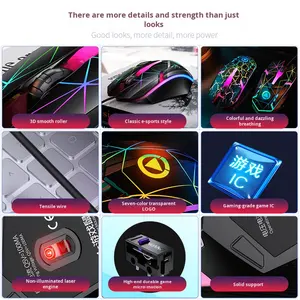 Silver Eagle G6 USB Luminous Wired Gaming Mouse para <span class=keywords><strong>Amazon</strong></span> Cross-Border al por mayor ROHS Certificado Accesorio <span class=keywords><strong>de</strong></span> computadora para computadora portátil - Product Image 2