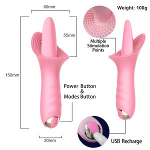 Vibromasseur clitoridien point G et léchant la langue des femmes 10 motifs clitoris pour massage vaginal Produit d'<span class=keywords><strong>orgasme</strong></span> adulte - Product Image 3