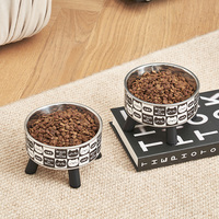 Gamelle surélevée amovible en acier inoxydable pour animaux de compagnie, anti-étouffement, pour chien et chat, pour nourriture et eau, vente en gros