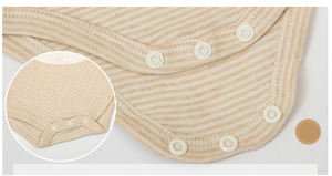 Mono de Algodón Orgánico para Bebé Unisex Personalizable al por Mayor, Mono de Manga Corta para Bebé - Product Image 6