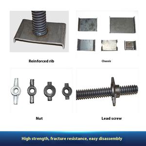 Soporte superior de encofrado sólido de construcción ajustable, soporte inferior, soporte superior hueco, soporte de acero - Product Image 3