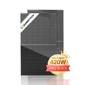 Resistente ad alta tensione 400w 410w 420w ad alto rendimento tutto nero pannello solare monocristallino tutto nero monocristallino solare