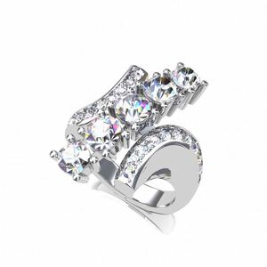 Pag & <span class=keywords><strong>Mag</strong></span> L' Ultimo Disegno in Oro Bianco Argento di Colore di Figura Della Piuma Anello di Montaggio UNA Bella Perla Naturale Per Le Donne tutti i giorni-Vita - Product Image 1