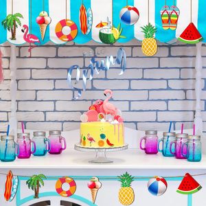 30 Pezzi Decorazioni Estive per Alberi, Fette <span class=keywords><strong>di</strong></span> <span class=keywords><strong>Legno</strong></span> Hawaiane Intagliate al Laser, Insegne <span class=keywords><strong>da</strong></span> <span class=keywords><strong>Parete</strong></span> Ecologiche, Decorazioni Sospese per Feste Luau - Product Image 6